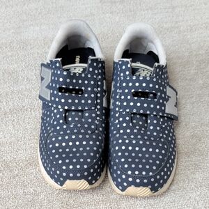 New Balance X Crewcuts Kids' Navy and White Polka Dot Sneakers